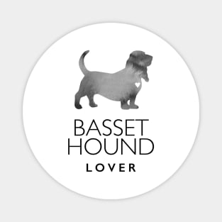 Basset Hound Dog Lover Gift - Ink Effect Silhouette Magnet